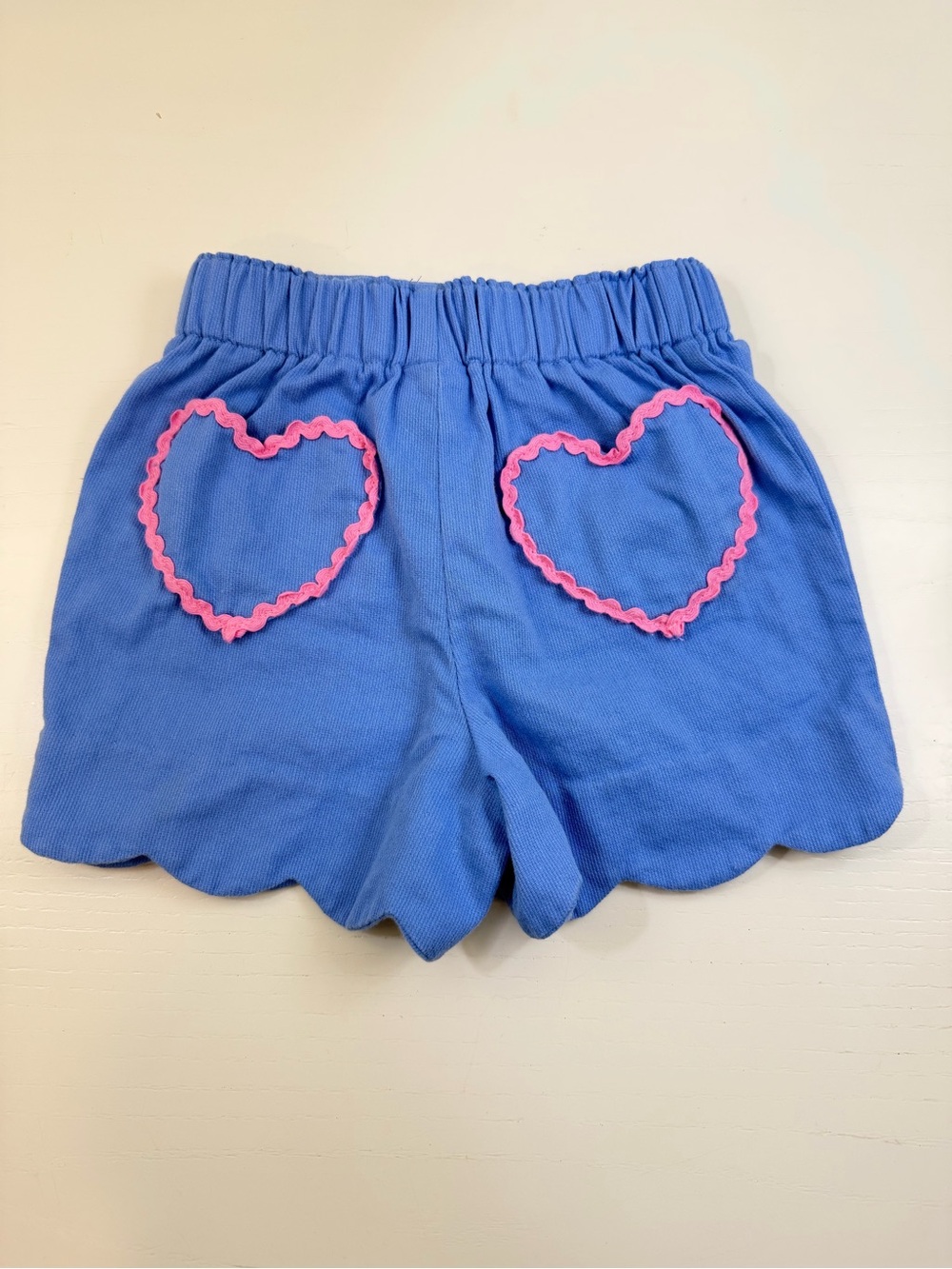 Bella Bliss Heart Pocket Shorts Blue 2T